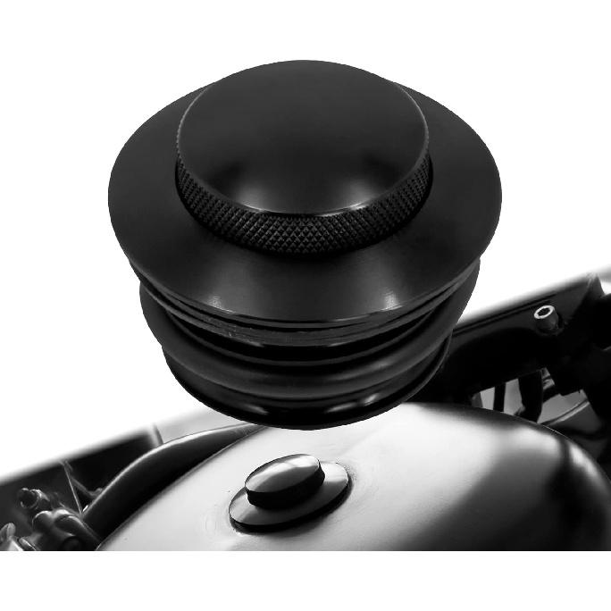 Motorcycle Flush Pop-up Gas Storage Cap Vented Fuel Tank Cap Fit for Harley Dyna Softail Touring Road King (Chrome)