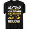 Men's Short Sleeve T-Shirt with Forklift Driver Graphic, Crew Neck, Soft Cotton Feel, Casual Wear for Warehouse Workers or Enthusiasts
