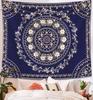 Bohemian Mandala Tapestry, Intricate Floral Design In Warm Orange & Brown Hues, Wall Art for Cozy & Eclectic Rooms