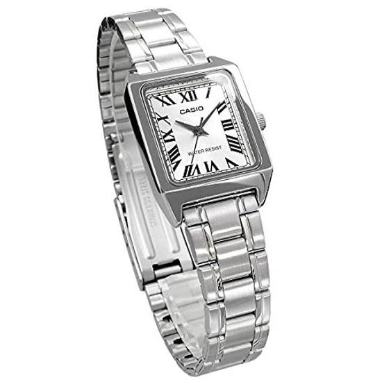 CASIO Standard Cheap Chip wristwatch watch ladies quartz brass stainless metal silver LTP-V007D-7B