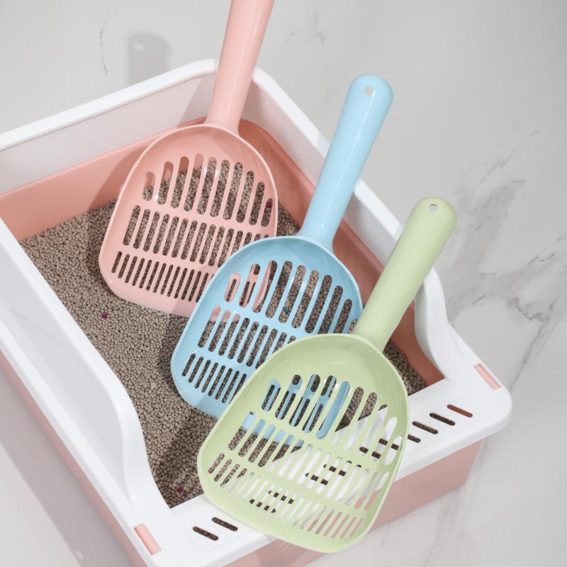 Thickened PP Cat Litter Scoop with Fine Holes - Large Size, Simple Design for Easy Cleaning