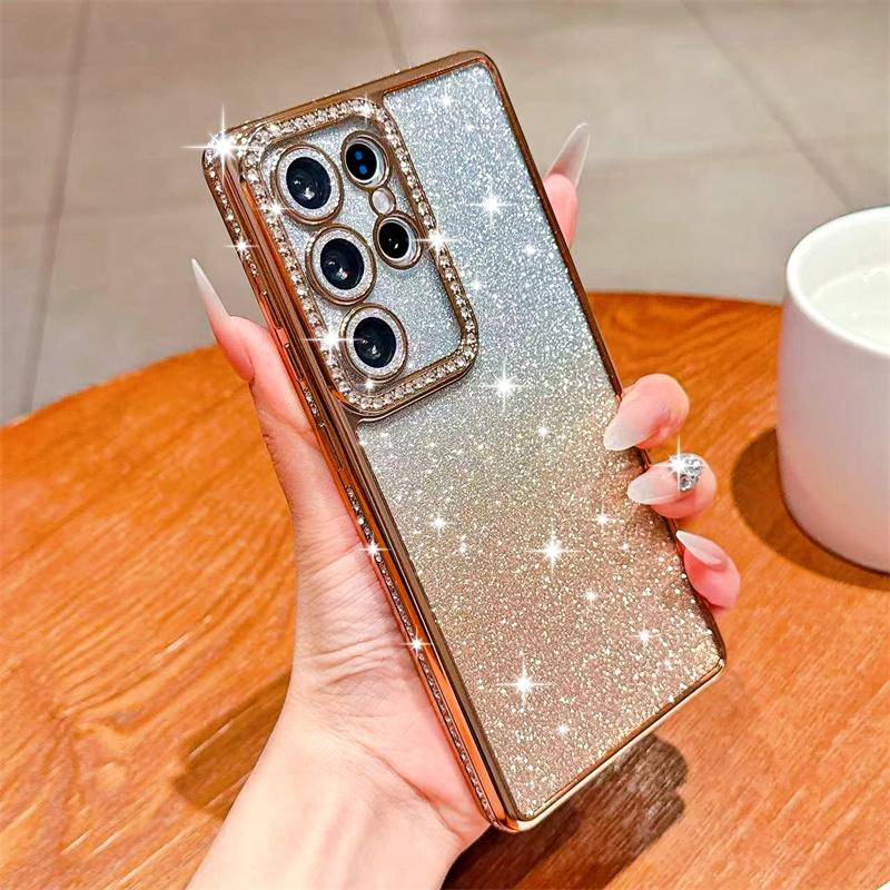 Glitter Bling Case for Samsung Galaxy S25 Edge S23 Ultra S24 FE A56 A36 A26 A16 A55 A35 A25 A15 A54 A34 A14 Cover iPhone 16 15 Pro Max 14 Plus 13 12