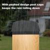 10 Pack 4x4 Wood Fence Post  , ABS Plastic Deck Post Covers Water Proof UV Proof with Pointed Design to Prevent Moisture, for Outdoor Fence Wood Po
