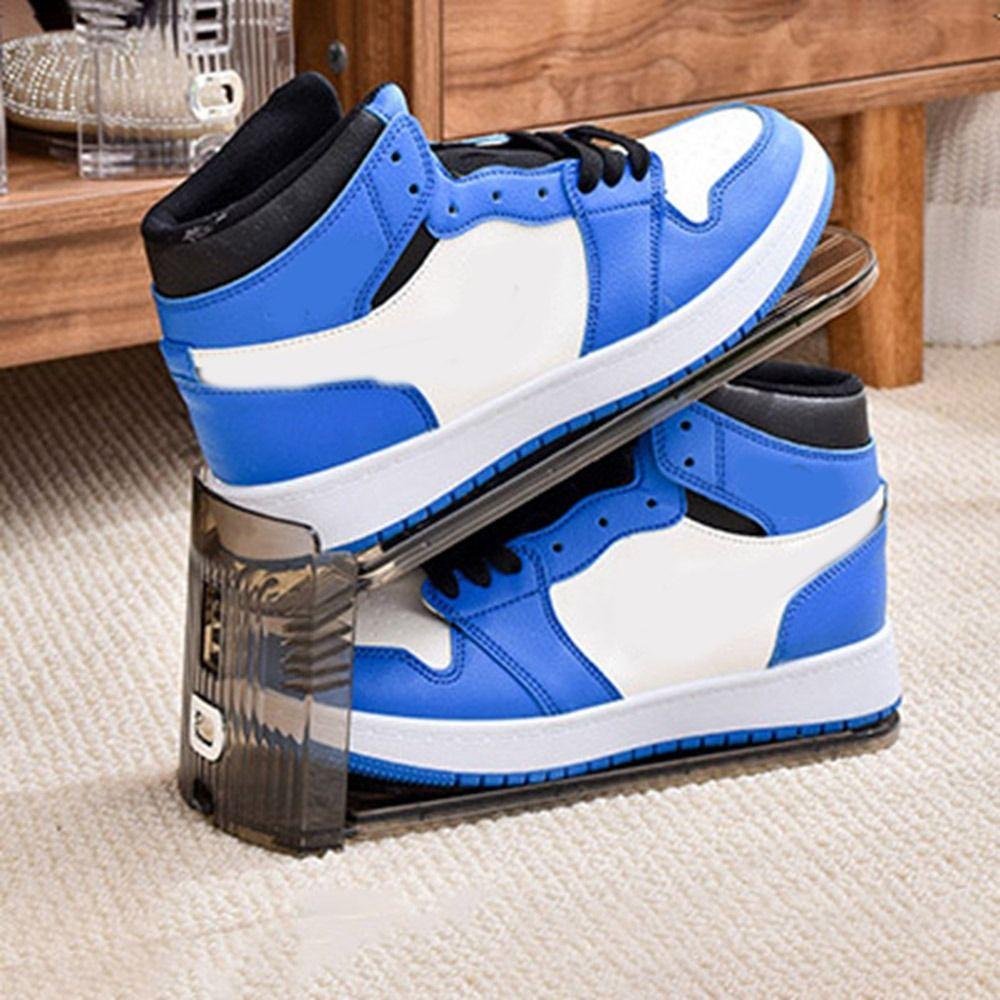 2 buc Suport de pantofi cu strat dublu anti-alunecare, înălțime reglabilă, Suport pentru pantofi cu bază plată