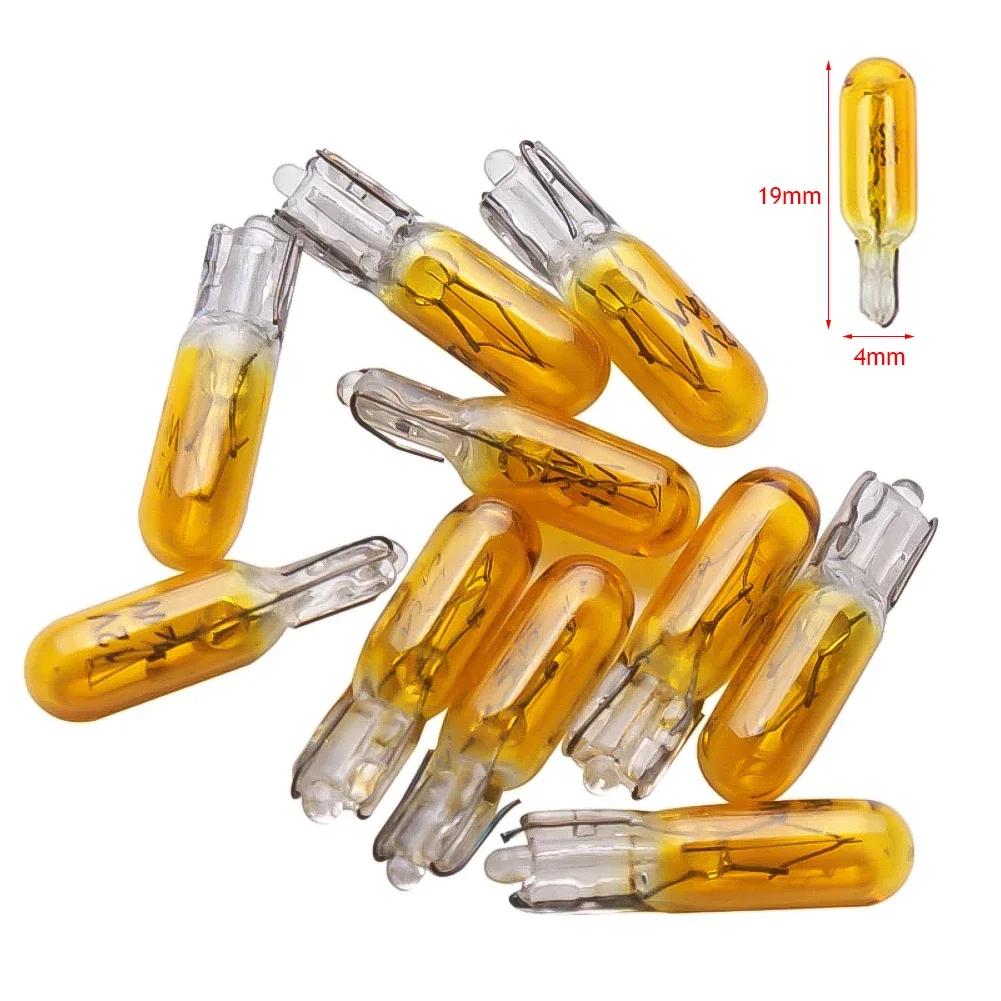 10pcs W2W T5 12v 1.2w Car Halogen Lamp Instrument Lights Dashboard Bulb Auto Interior Light Car Styling Blue Red Amber Yellow