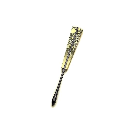 Kyoto Folding Fan, Dance Fan, Fantasy, Made in Japan, Gold, 9.5 sun (approx. 29cm), Kyoto, Black Lac