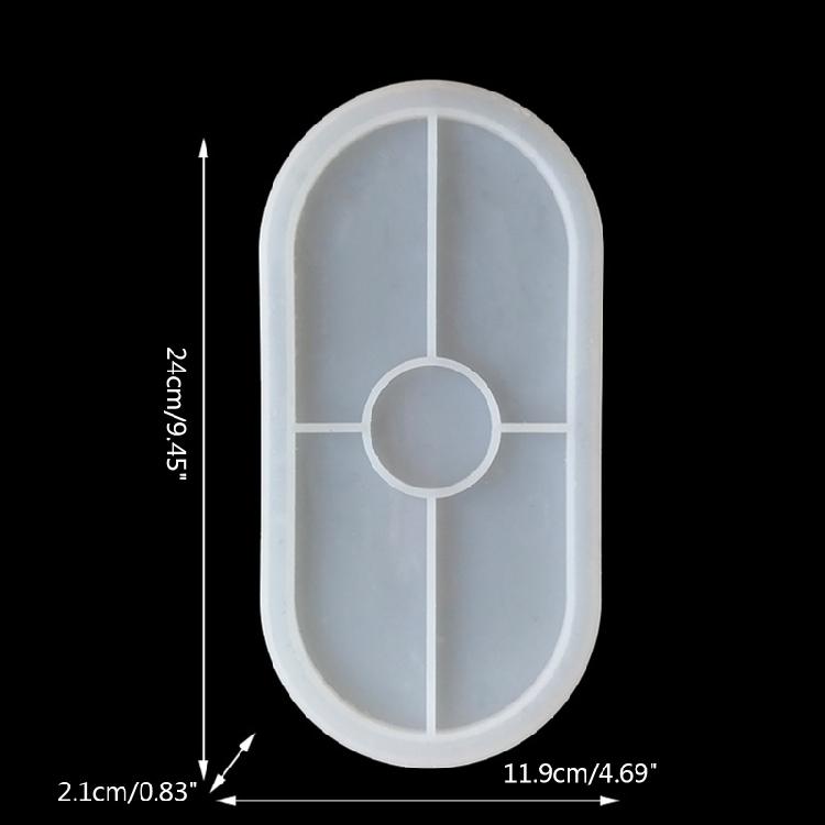 Silicone Resin Oval Tray Mold,Epoxy Resin Casting Mold for Jewelry Storage Plate