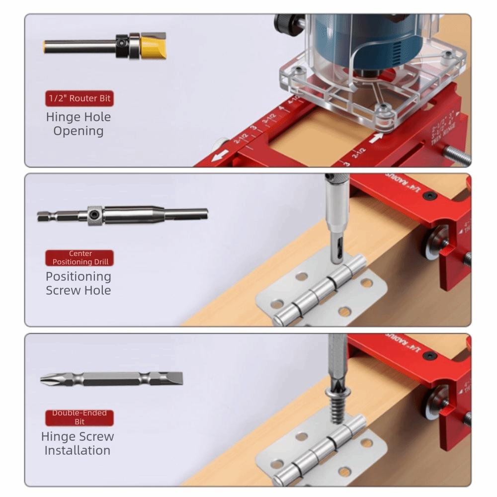 Durable Door Hinge Jig Aluminum Zinc Zinc Alloy Door Hinge Template Kit Exterior Doors