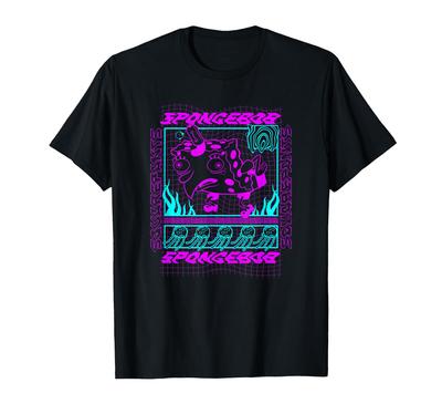 Spongebob Schwammkopf Quallen Rave Mysteriöses Techno Poster T-Shirt