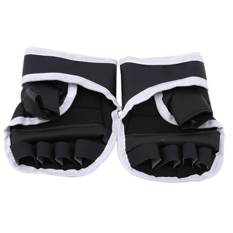 PU Leather Half Finger Boxing Gloves Martial Arts Training Gloves For Muay Thai Karate Kickboxing Workout Unisex Adult Youth