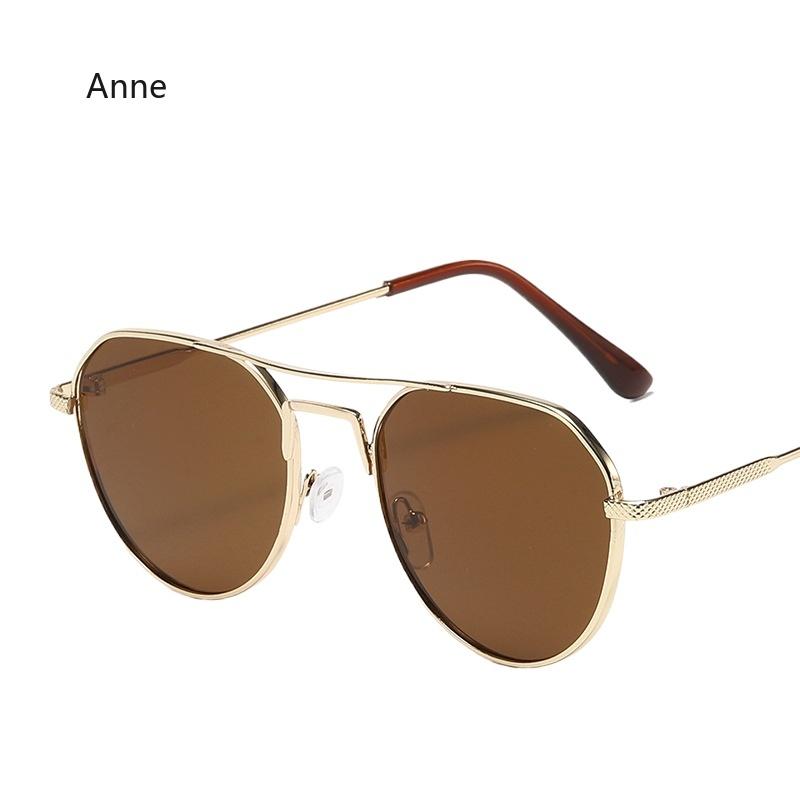 Retro Metal Frame Sunglasses for Women Men Vintage Double Bridge Unisex Shades UV400 Gafas De Sol Hombre