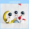 Conjunto de Figuras de Astronauta Espacial em PVC para Decoração de Mesa e Toppers de Bolo Presentes Criativos para Casa