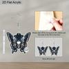 2D Flat Cute Halloween Sugar Skull Butterfly Earrings Dangle Acrylic Day of The Dead Decor Gifts for Women Festival Charms