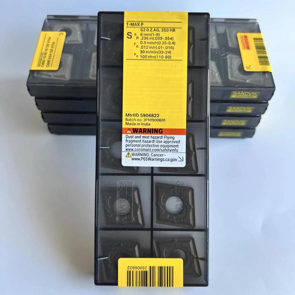 Original Sandvik / CNMG190616-SM H13A / CNC Lathe Carbide Blade 10 PCS