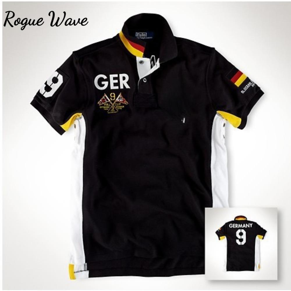 RogueWave Polo Shirt Classic Cotton Embroidery Short Sleeve Sports Collar T-shirt
