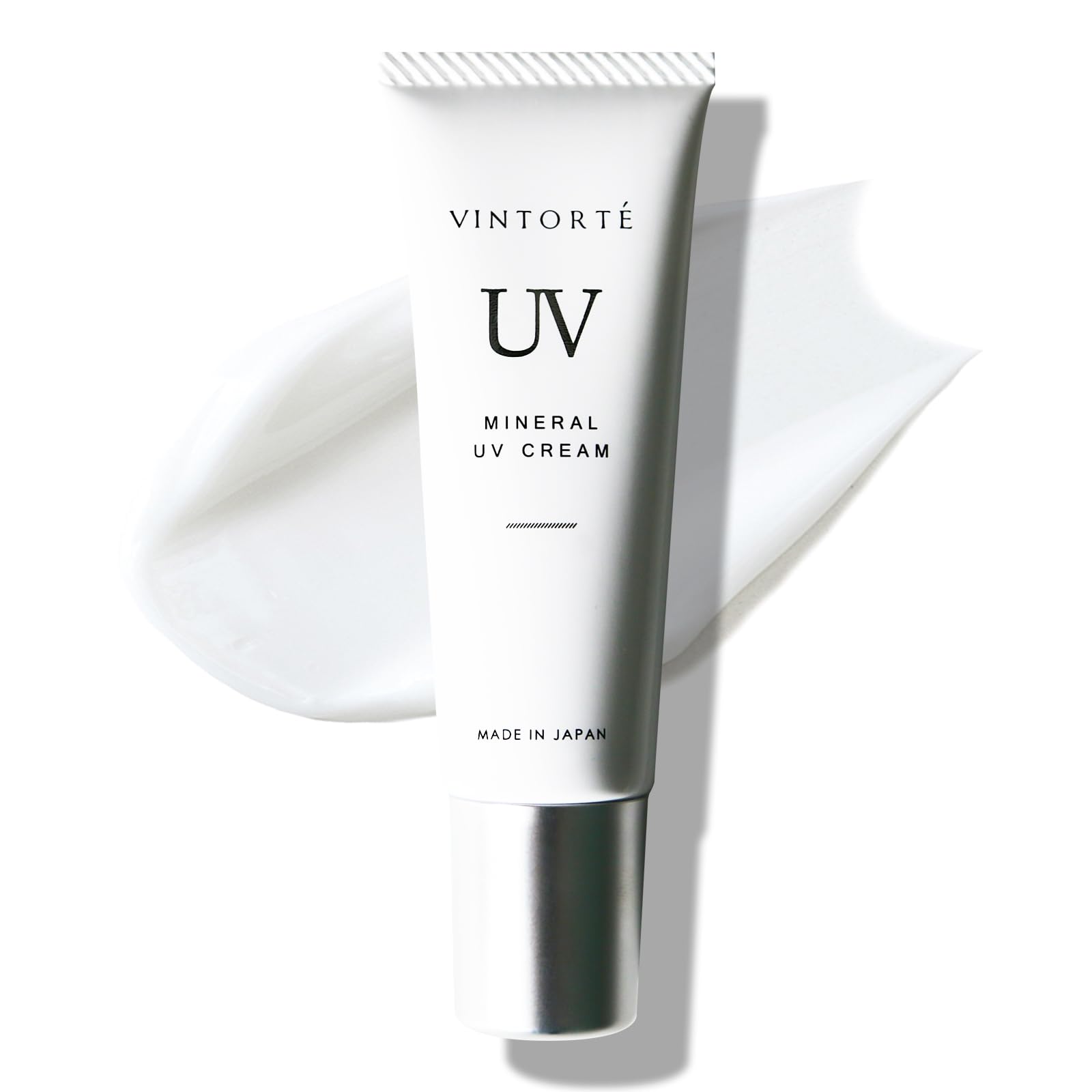 VINTORTE SPF50+ PA++++ UV Mineral Cream Sunscreen, Non-Chemical, for Face, Vintorte UV Cream v-uvc2
