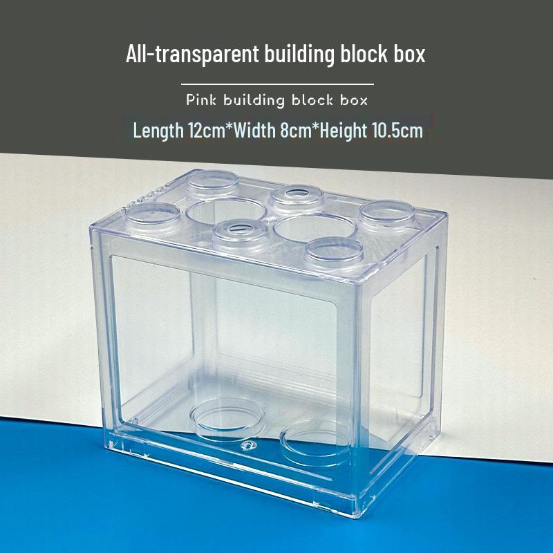 Transparent Desktop Aquarium: Fighting Fish, Jellyfish, Goldfish Tank with Street Stall Stand Design