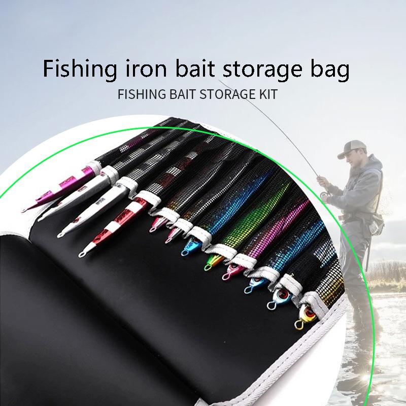 Fishing Lure Bag 12 Slots Fishing Bag Lure Organizer Bait Storage Bag Waterproof Fishing Lure Jig Protection Bait Bag