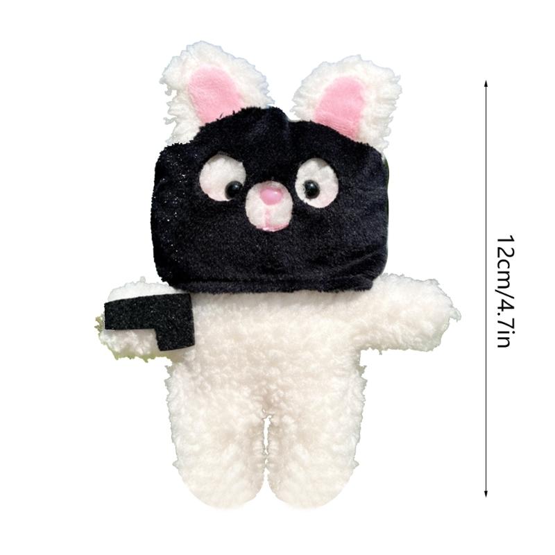 Plush Rabbit Bear Pine Charm Keychains Cute Pendant Y2K Car Keyring Backpack Decoration Fashion Jewelry for Women Girls