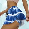 Women Summer Fashion Drawstring Culottes Design Sports Shorts