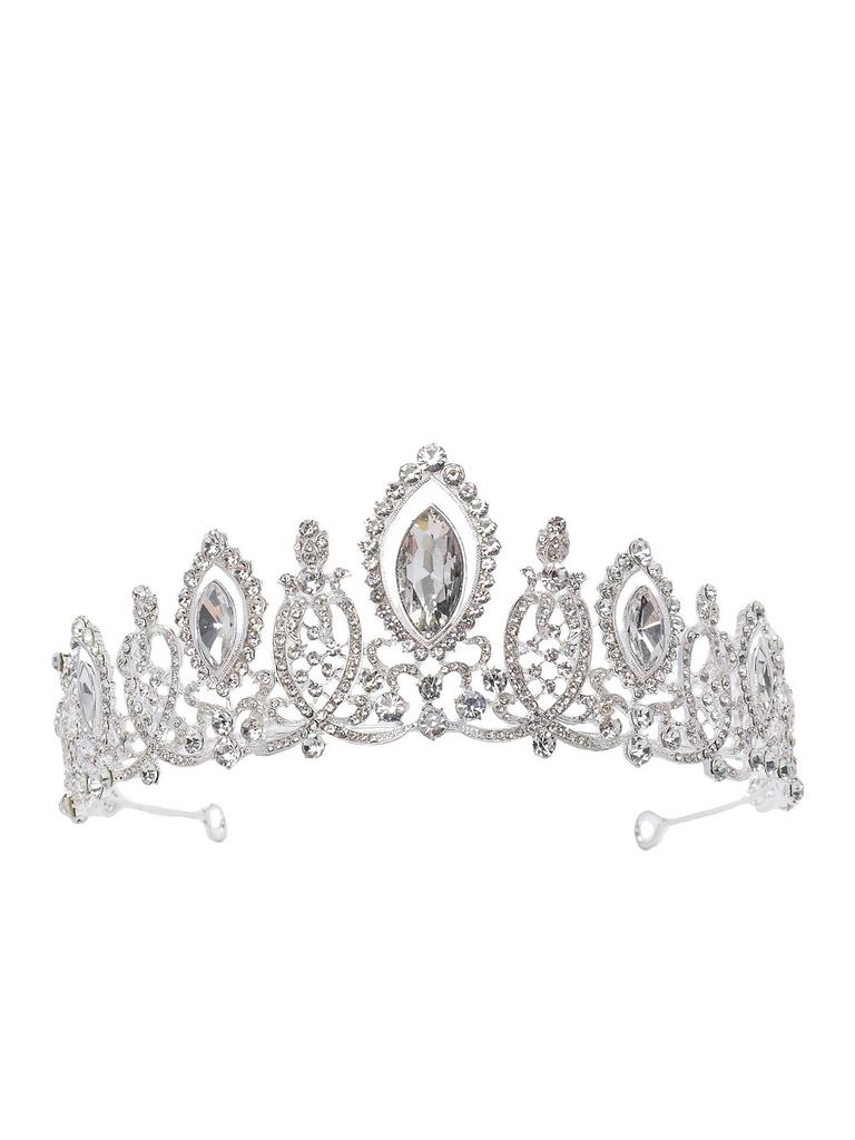 New bridal jewelry simple alloy rhinestone crown wedding headdress hair accessories wedding dress accessories