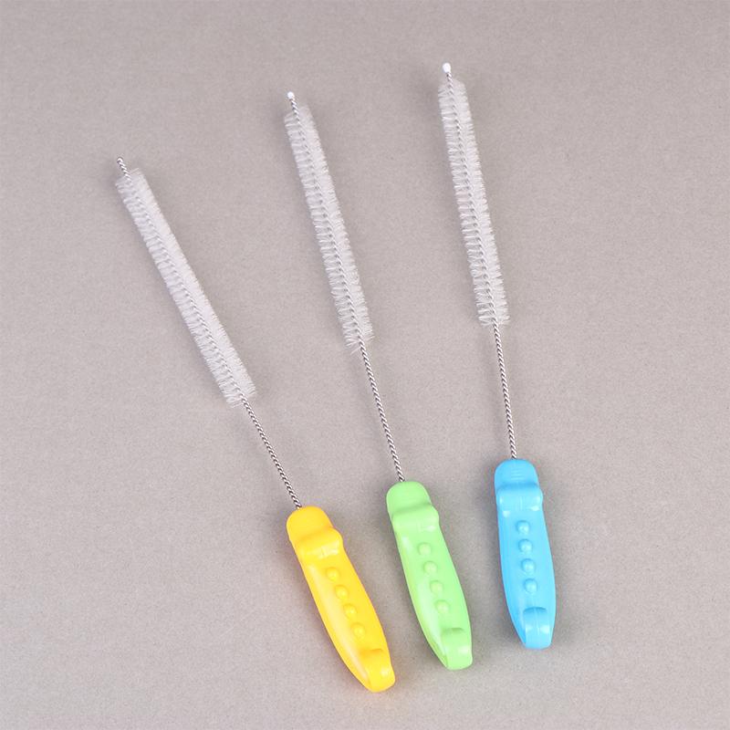 5/4Pcs Drinking Straw Cleaning Brush Baby Bottle Straw Tube Pipe Cleaner Home Nylon Stainless Steel Long Handle Cleaning Brushes