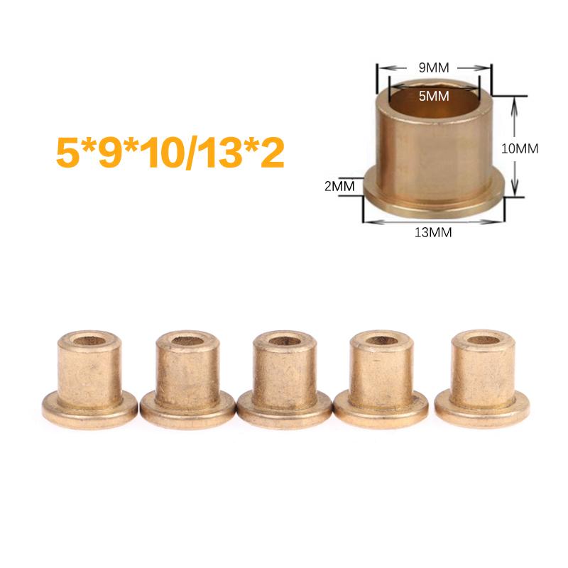 5 bucăți cu flanșă rulment auto-lubrifiant pulbere metalurgie ulei cupru bucșă de ghidare manșon cu flanșă în trepte