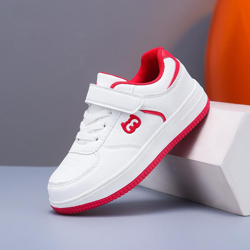 

Мальчики и девочки маленькие белые туфли легкие модные универсальные нескользящие на липучке простые кроссовки модные повседневные туфли популярная обувь 39