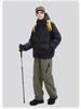 ACU Men's Japanese-Style Outdoor Windproof Down Jacket: Warm, Oversized, Hooded, Nylon, Solid Color.