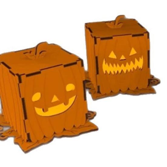 Halloweenská dýňová lampa Dřevěná dekorativní dýňová lucerna pro vnitřní venkovní krb na krbovou římsu Stolní dekorace