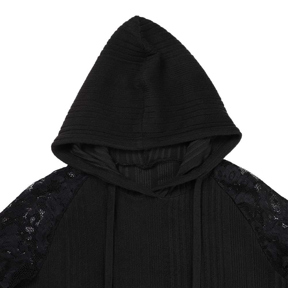 Rochie largi sexy pentru femei Imbracaminte Pulover casual Rochie cu gluga Moda coreeana Femei Rochie scurta eleganta neagra