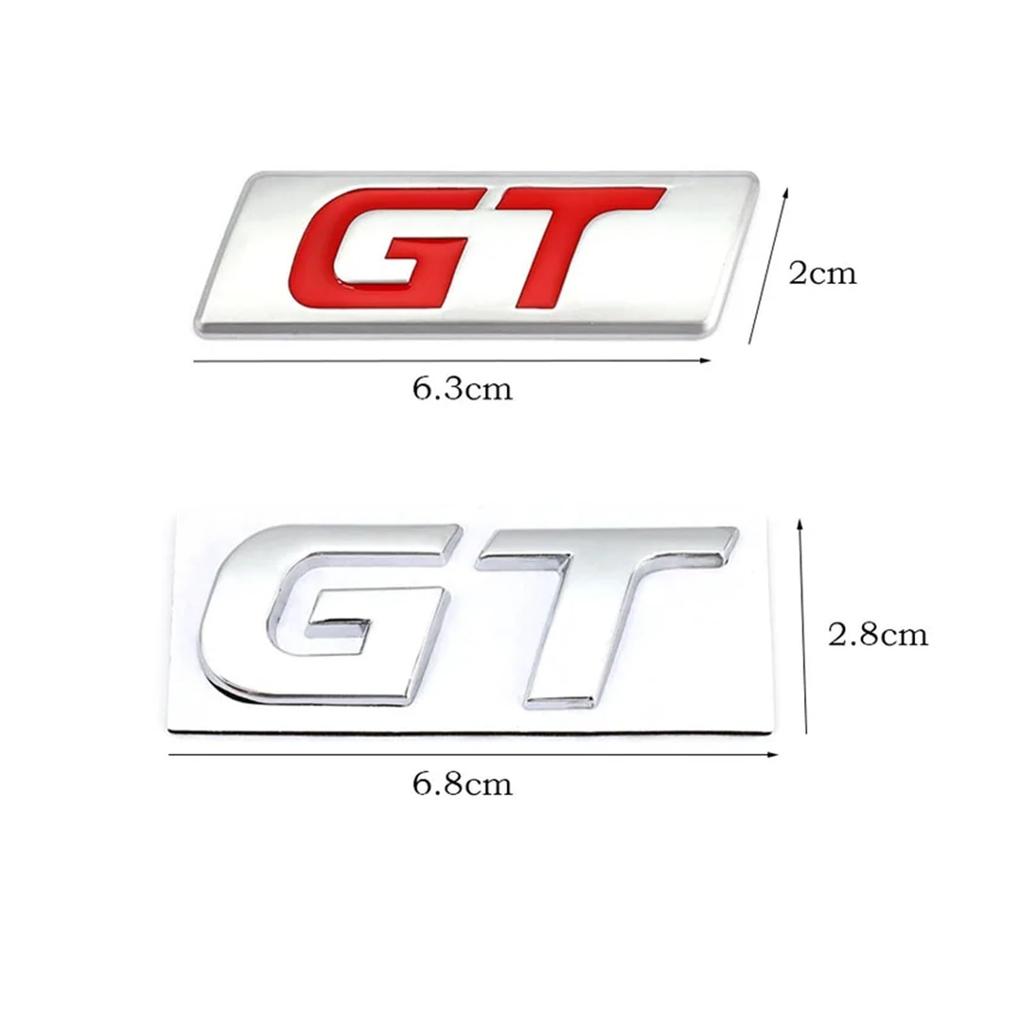 AQXYTBLU Car Sticker GT Badge Emblem Decal Compatible with Hyundai GT Focus Mondeo Forte