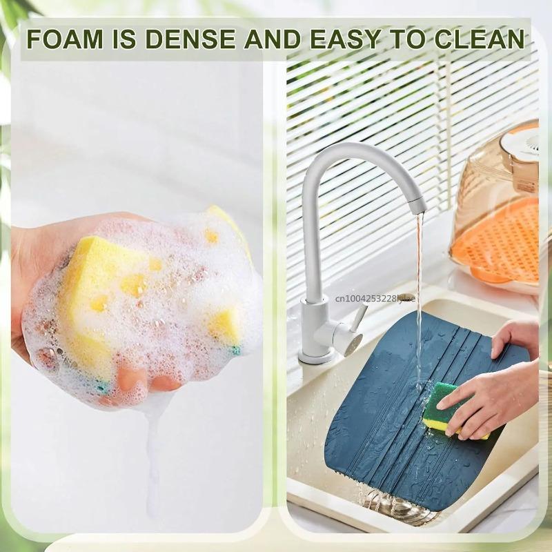 Highly Absorbent Cleaning Sponges Dish washing Magic Clean Pot Rust Stain Sponge Brush Kitchen Grease Cleaner Household Tools