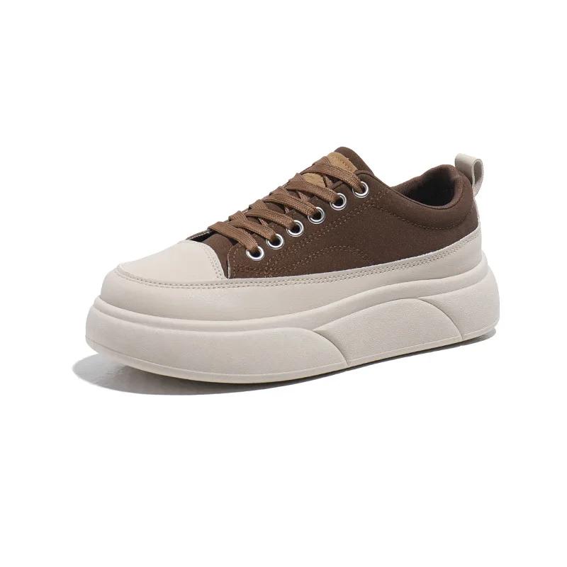 Women's Leopard Print Sneakers Spring New Thick Soled Sports Shoes Female Students Casual Board Shoes Fashion Lace Up Sneakers