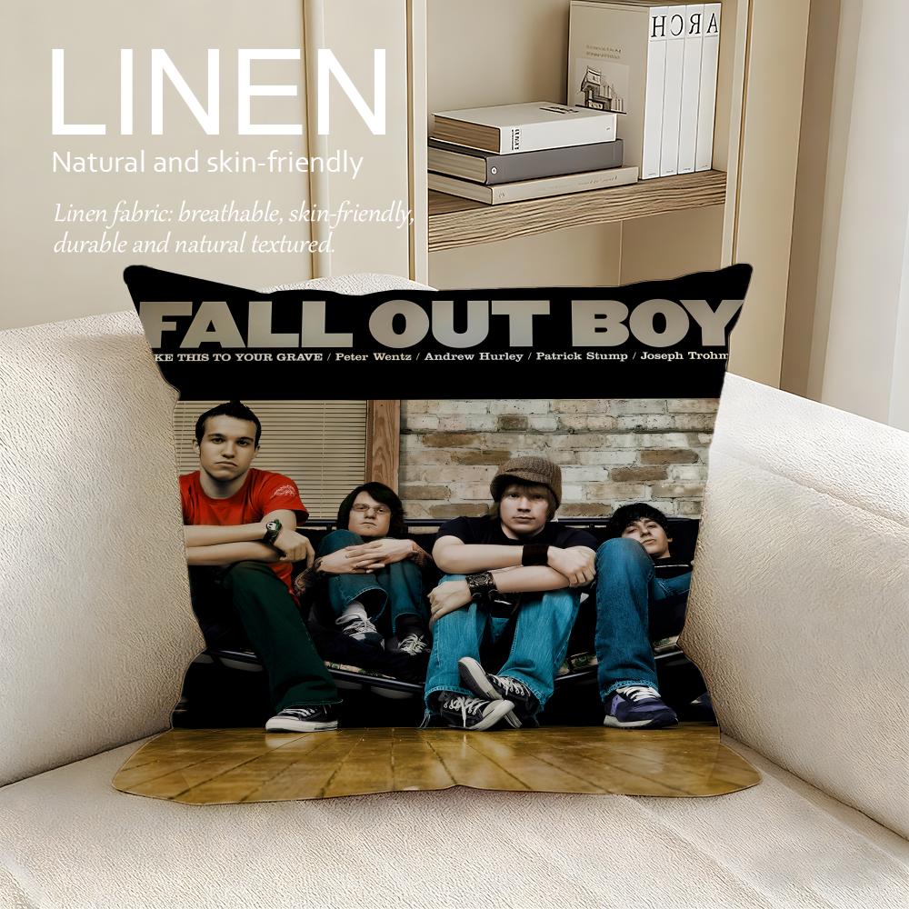 Music Fall Out Boy Cushion Cover Pillowcase Set Pcs x x Breathable Washable Sofa Cushion Cover