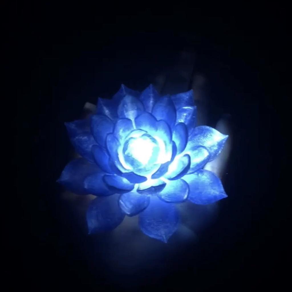  3d Printed Palm Sized Lotus Lantern Hanfu Photography Prop Glowing Water Lily Flower Decor For Mid-Autumn Festival Gift