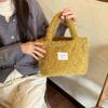 1 Winter New Soft Waxy Yellow Hair Bag Shoulder Bucket Underarm Bag Large Capacity Commuter Tote Bag