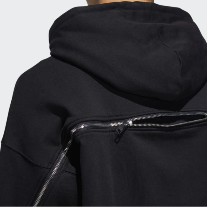 Adidas SS22 Solid Color Sports Hoodie Men Tops Black HH9428