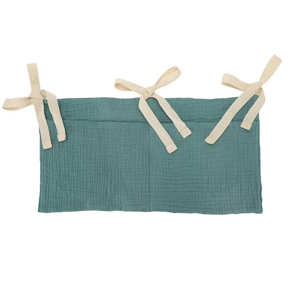 2 Pockets Crib Hanging Bag Multifunction Diaper Storage Bedside Organization Bag Infant Products Convenient Cot Bed Organizer
