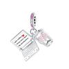 Copper Craft Can Be Opened Notebook Computer Beads Coffee Cup Pendants Beads Fit Bracelet Jewellery Handmade Making Women