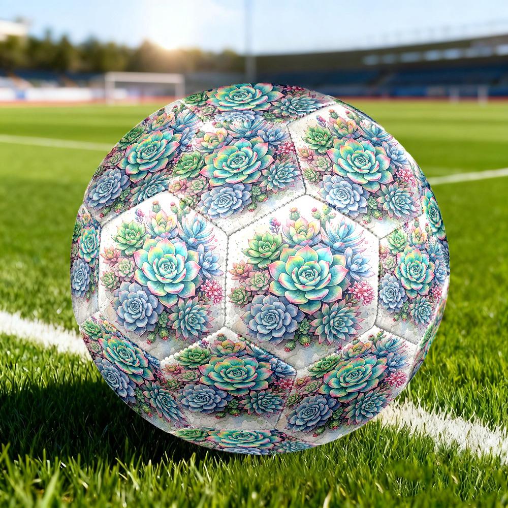 1pc Succulent Garden Size 5 Soccer Ball Professional Lightweight Durable Match Training Football Indoor &Outdoor Sports BallTraining Ball Y43