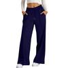 Women's Pants Fashion Casual Pants Solid Color Drawstring High Waist Pants With Pockets