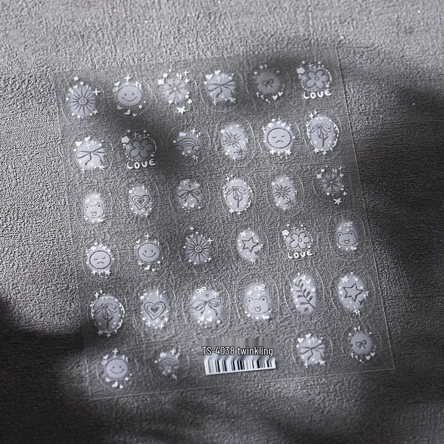 

Magico Ferrite 5D Embossed Starlight Pro Frosted Sheer Nail Art Stickers TS-4038.