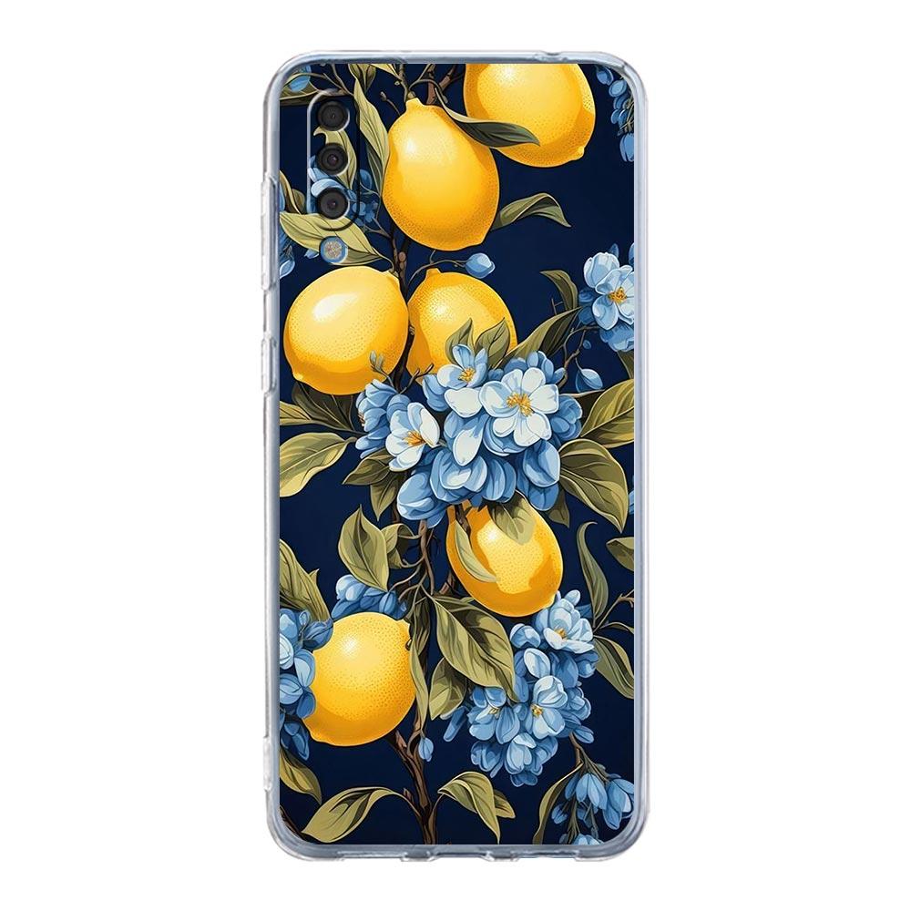 Phone Case For Samsung A56 A36 A26 A16 A14 A12 A22 A32 5G A34 A42 A52 A54 A50 A70 A40 A20E A20S A04S A06 Cover Retro Fruit lemon