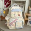 Schoolbag schoolbag Japanese ins high value fresh and sweet contrasting color splicing backpack junior high school students lightweight travel 
