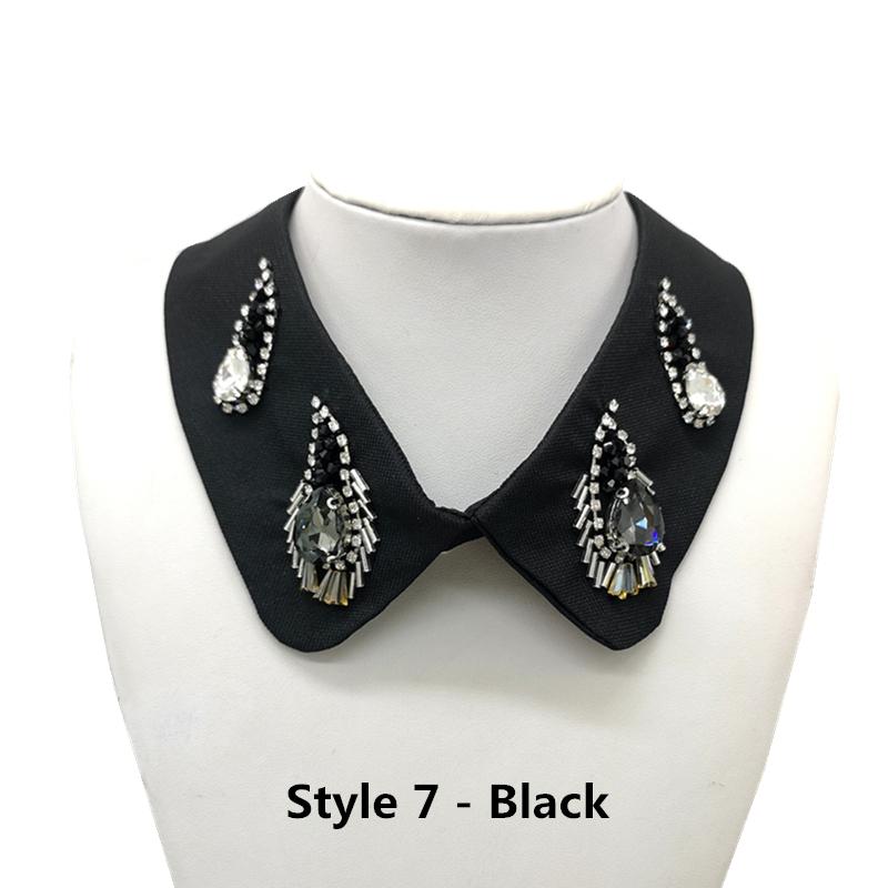 1pcs Fashion Shirt Sewing Lace Sweater Elegant False Collar Wedding Dress Accessories # White & Black