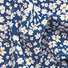 Summer Women Floral Print High Waist Dress with Bow Detail V Neck Short Sleeve