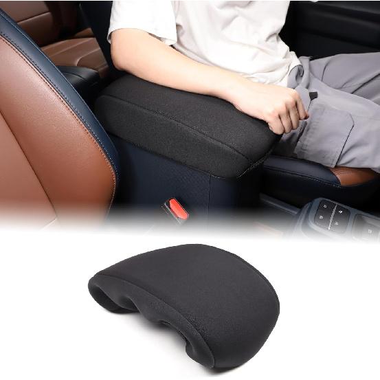 Aunginsy Car Center Console Protector Cover Compatible with Ford Maverick 2022-2025, Center Console Armrest Seat Box Cover Cushion Lid Protector Pad Black(Cloth-A)