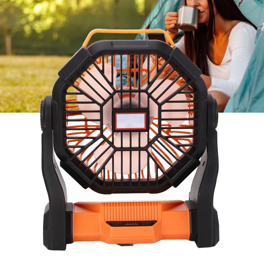 Camping Fan with LED Lantern Multifunction 8000mAh Portable Outdoor Camping Fan Power Bank for Camping Fishing Outage  