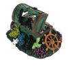 Aquarium Treasure Box Ornament Hideout Cave Lifelike Resin Jewelry Box Decoration for Freshwater